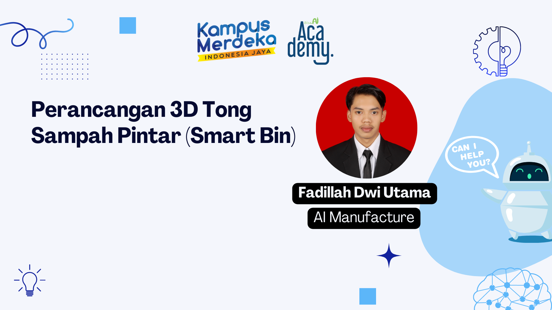 Perancangan 3D Tong Sampah Pintar (Smart Bin) slide 1