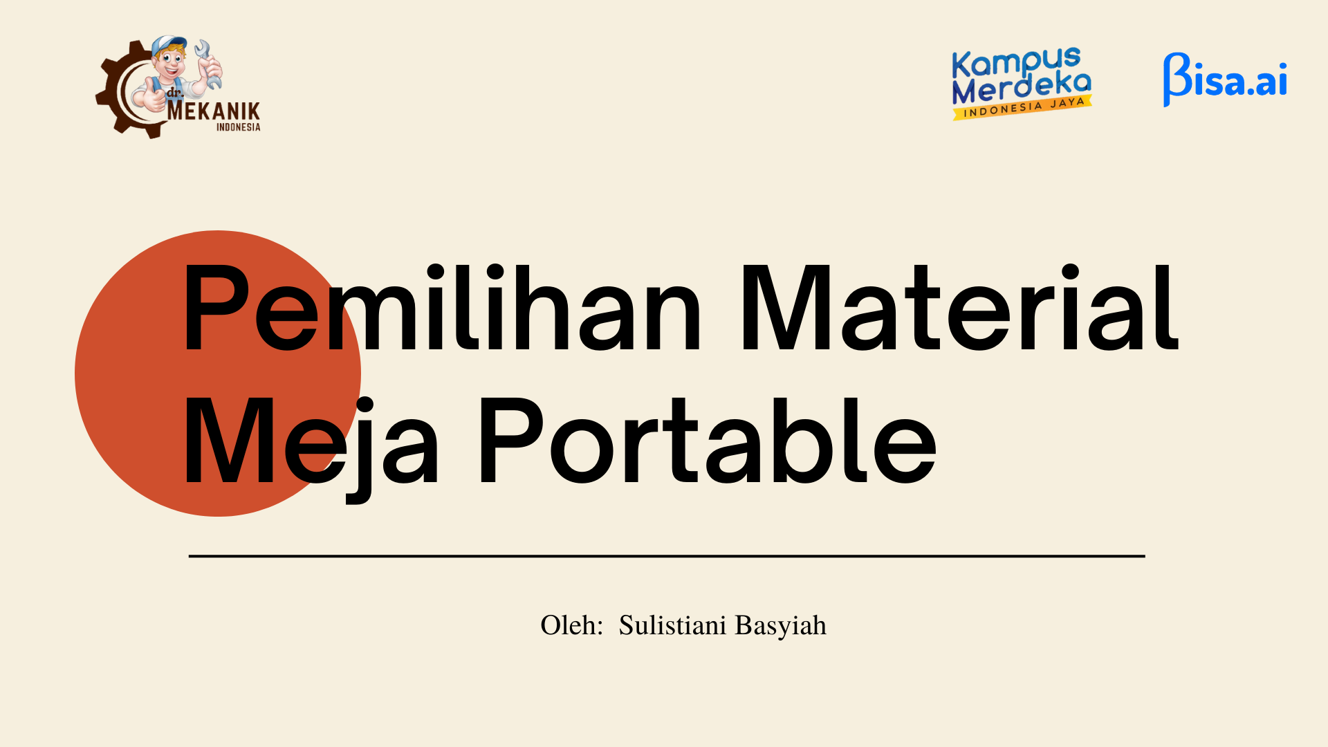 Pemilihan Material Meja Portable slide 1