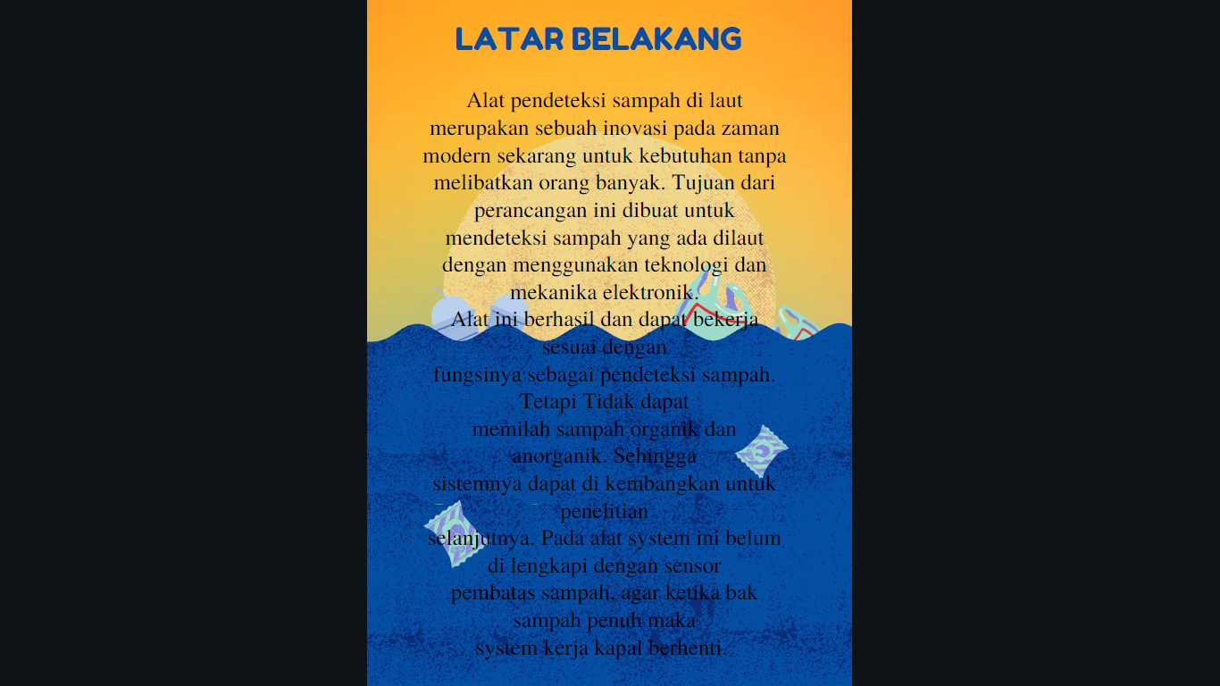 Robot Pendeteksi Sampah Di laut  slide 1
