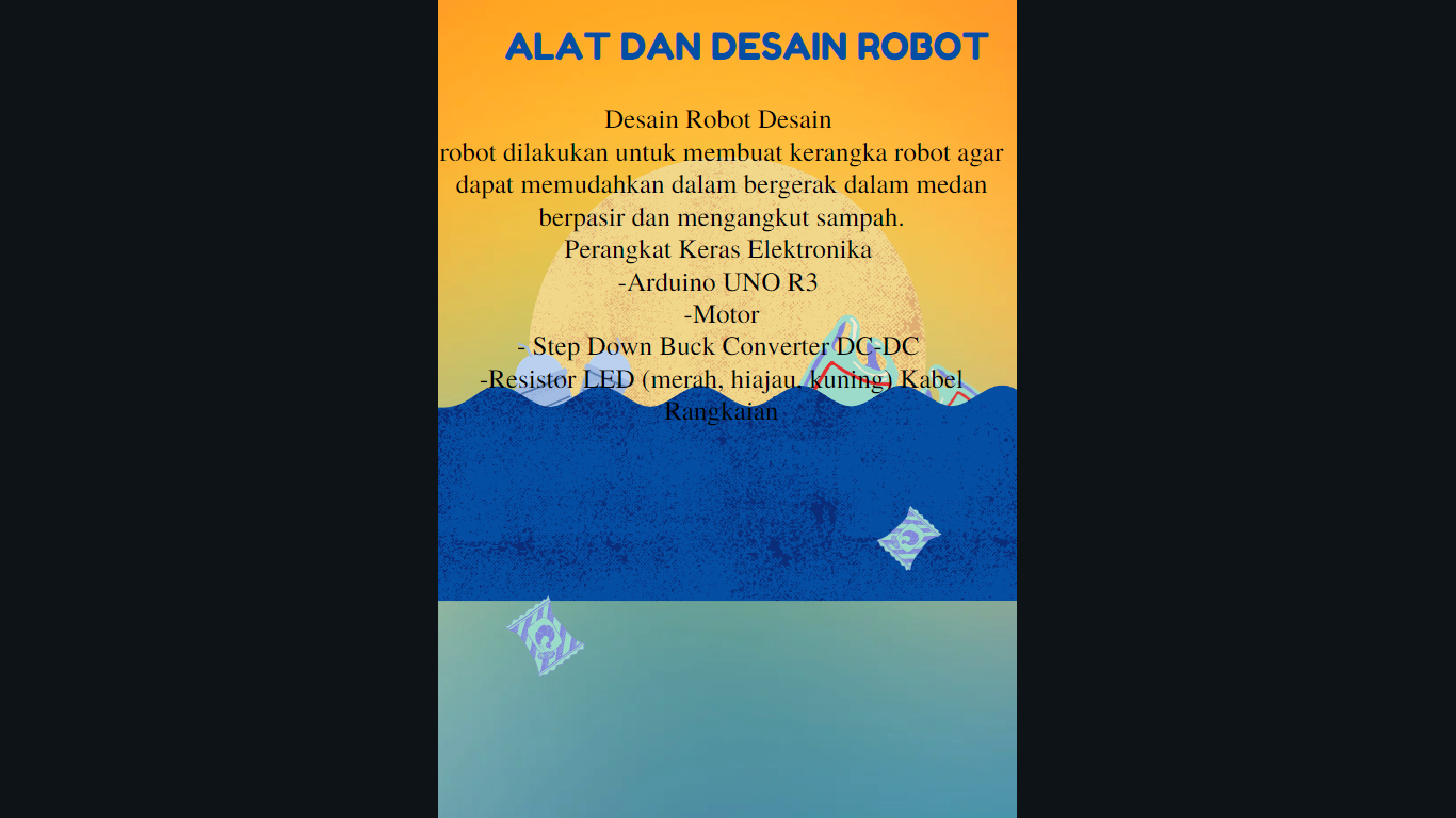 Robot Pendeteksi Sampah Di laut  slide 2