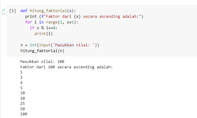 Faktorial & Faktorisasi dengan Python slide 3
