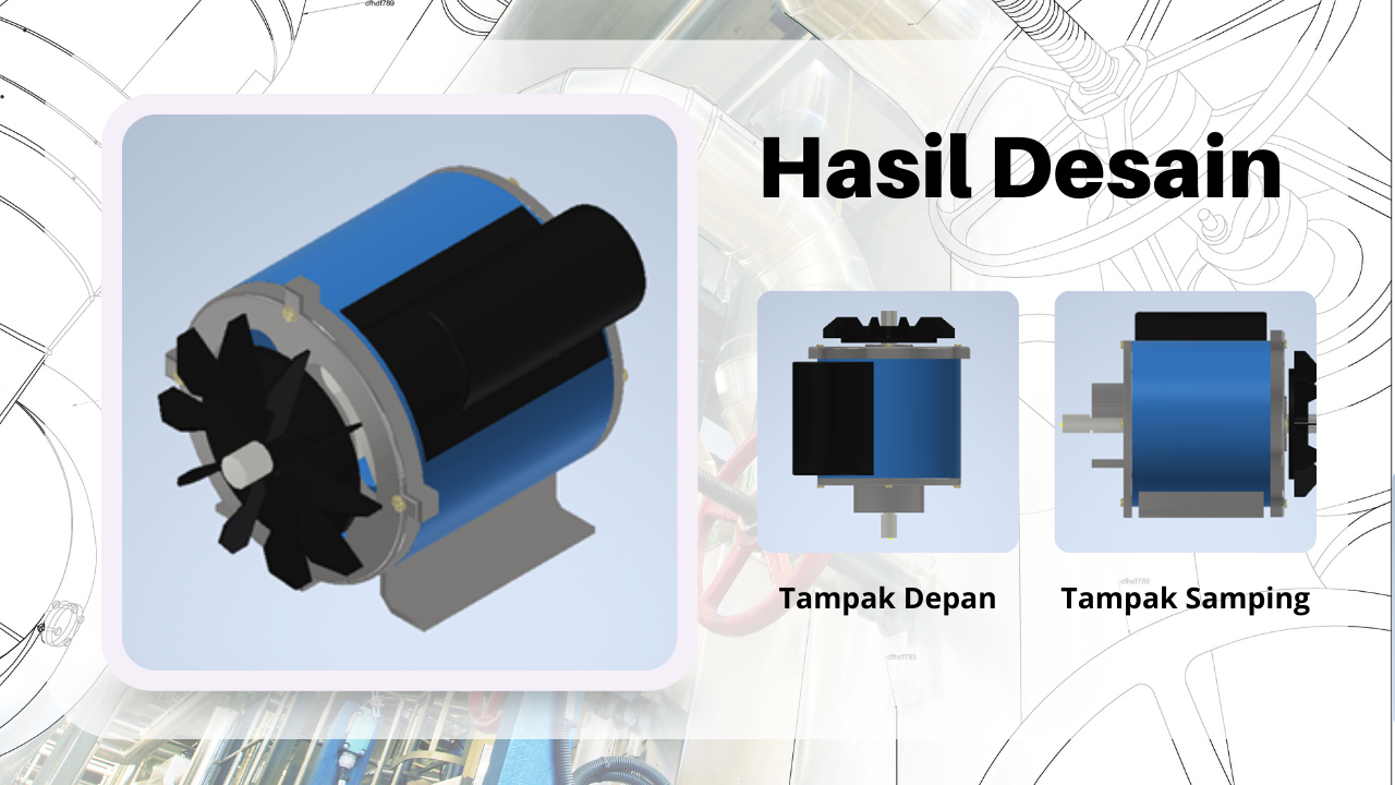 DESAIN 3D MODELING DINAMO POMPA AIR DENGAN AUTOCAD slide 2