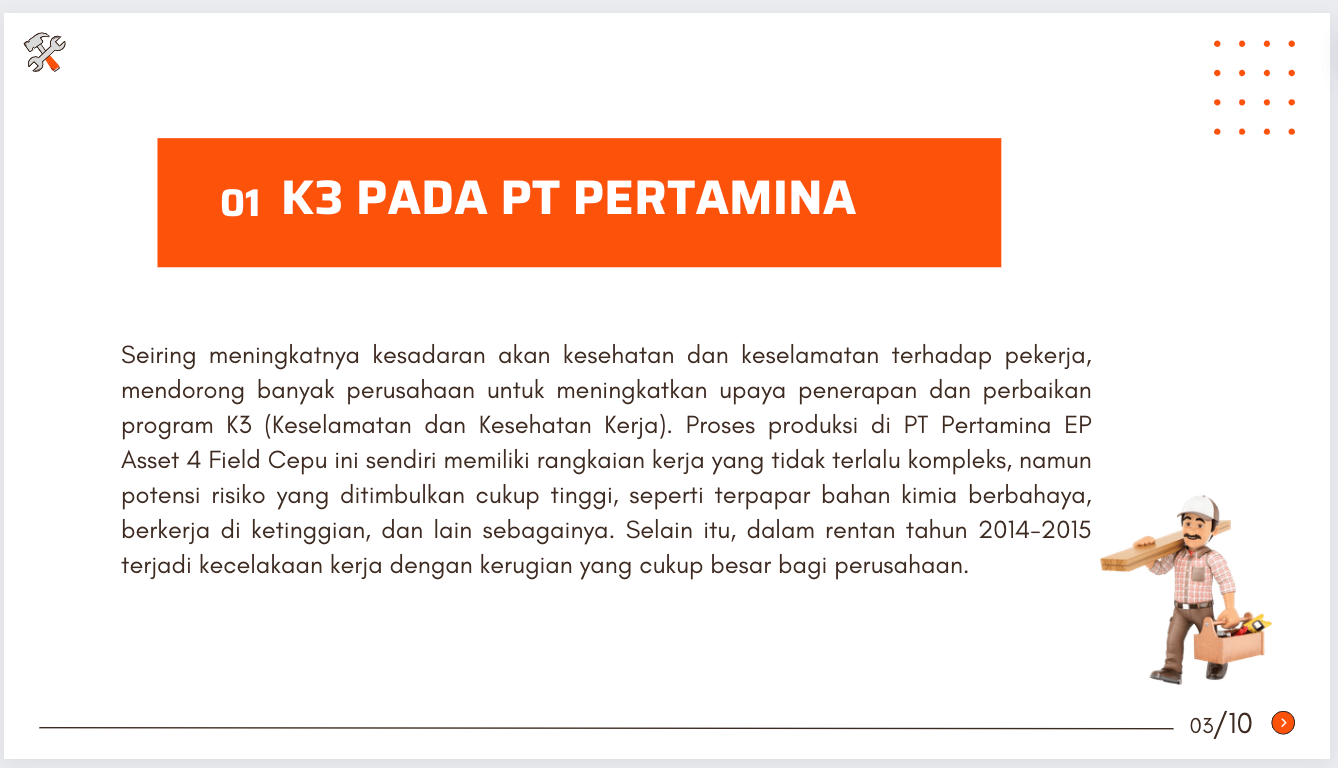 Analisis K3 pada PT Pertamina slide 3