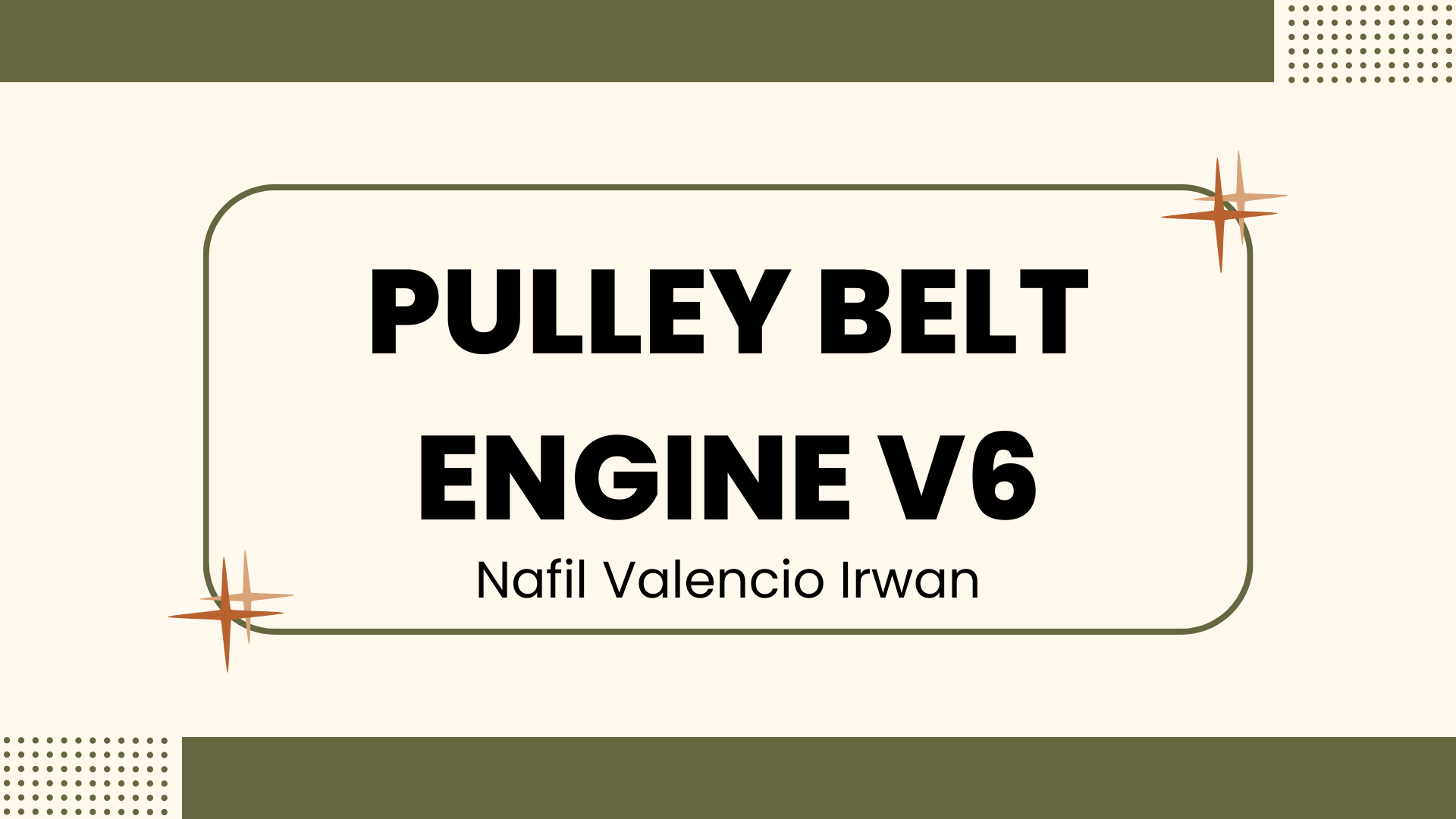Pulley Belt Engine V6 slide 1