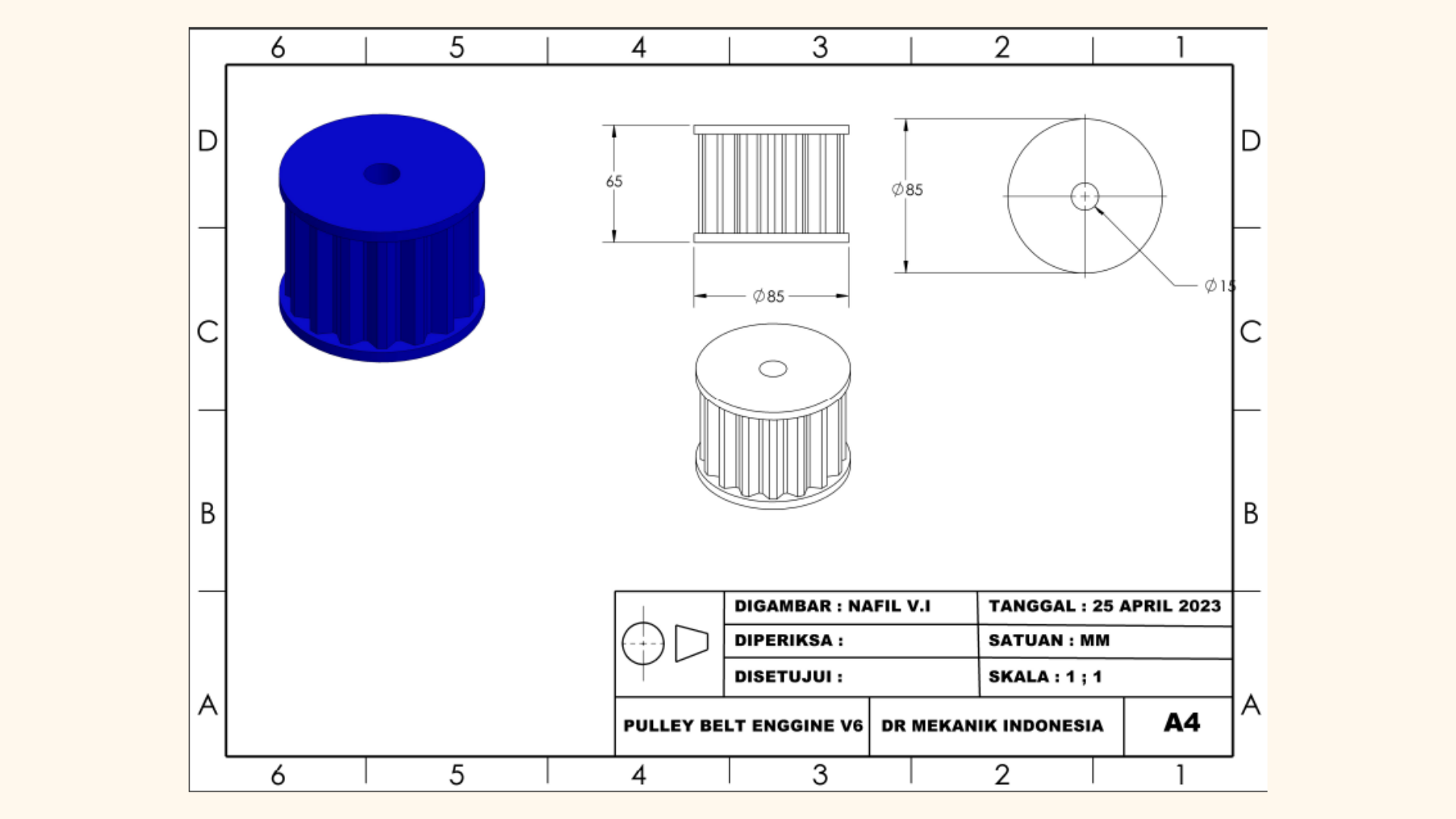 Pulley Belt Engine V6 slide 2
