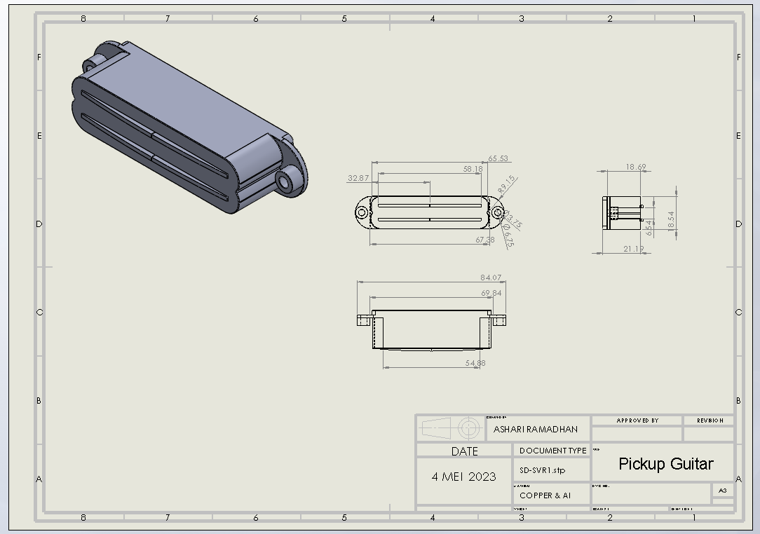 HUMBUCKER 2 BLADES PICKUP (Proyeksi Eropa) slide 3