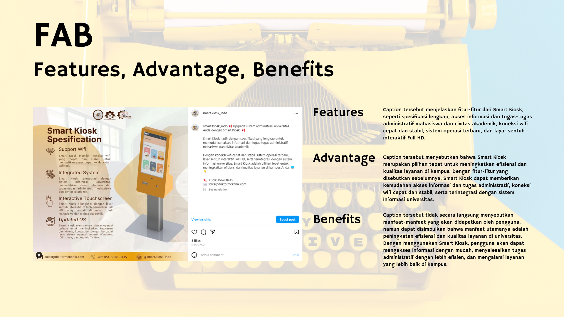 Metode Copywriting Pada Konten IG Smart Kiosk slide 2