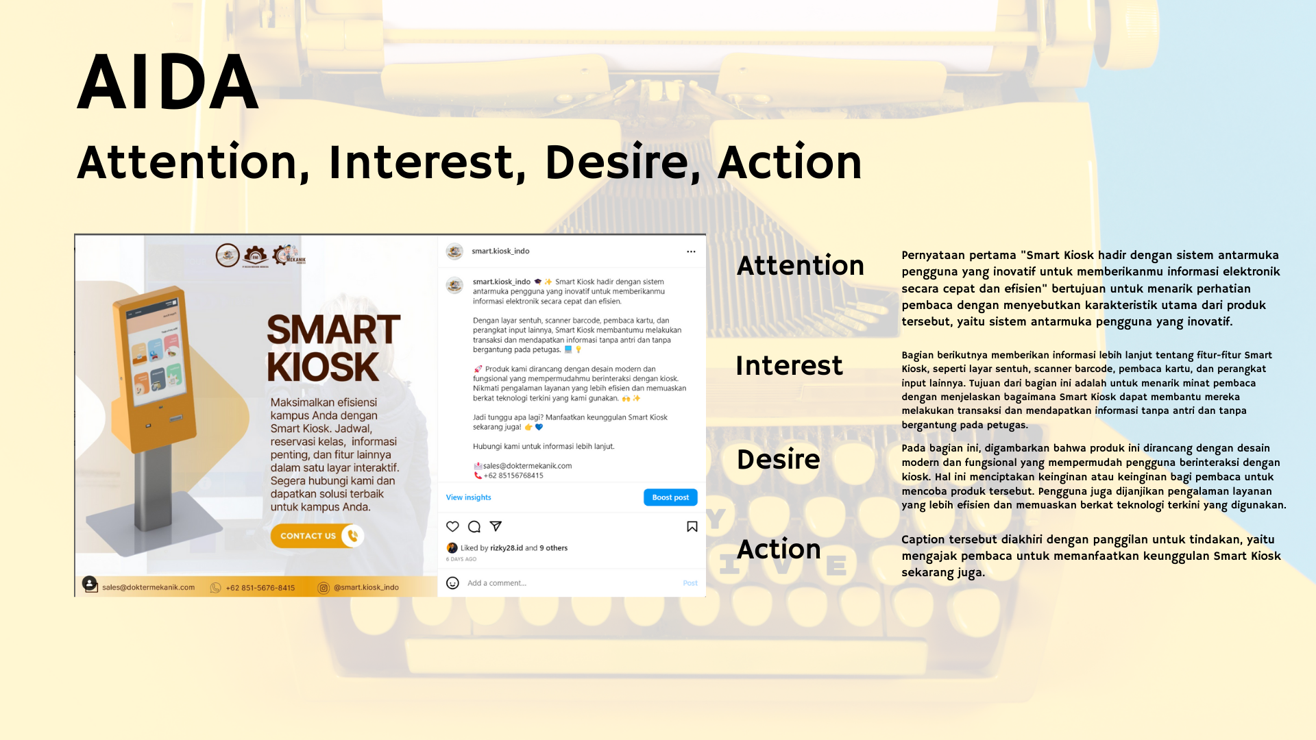 Metode Copywriting Pada Konten IG Smart Kiosk slide 1