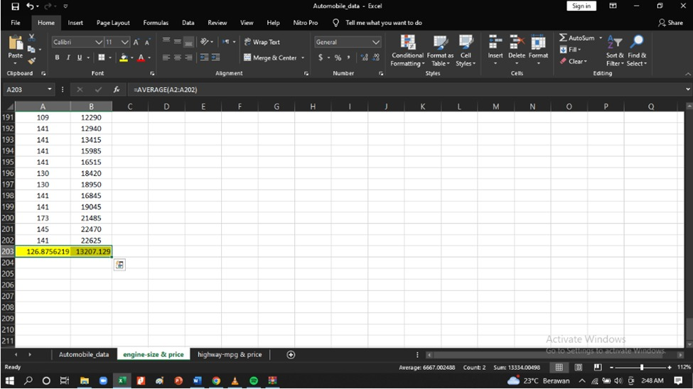 Visualisasi dengan scatterplot automobile dataset slide 3