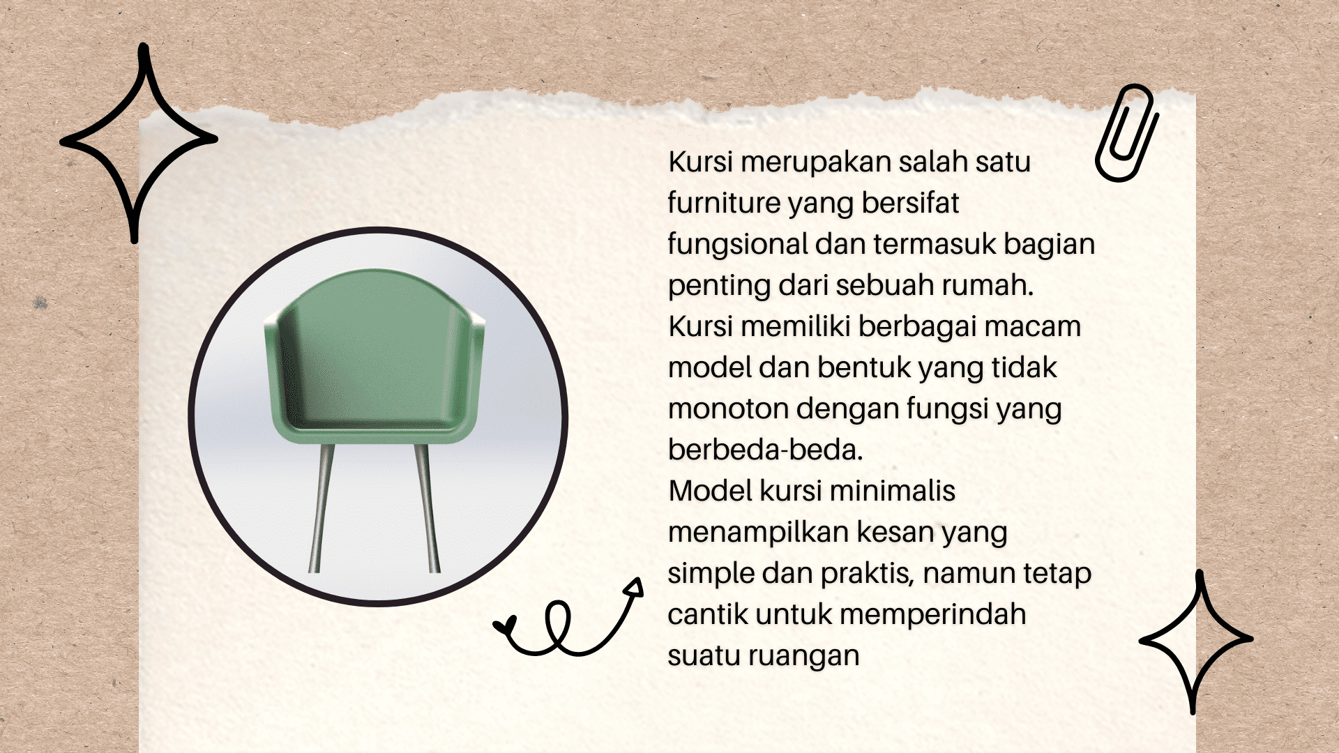 Desain Kursi Minimalis Menggunakan Solidworks slide 2