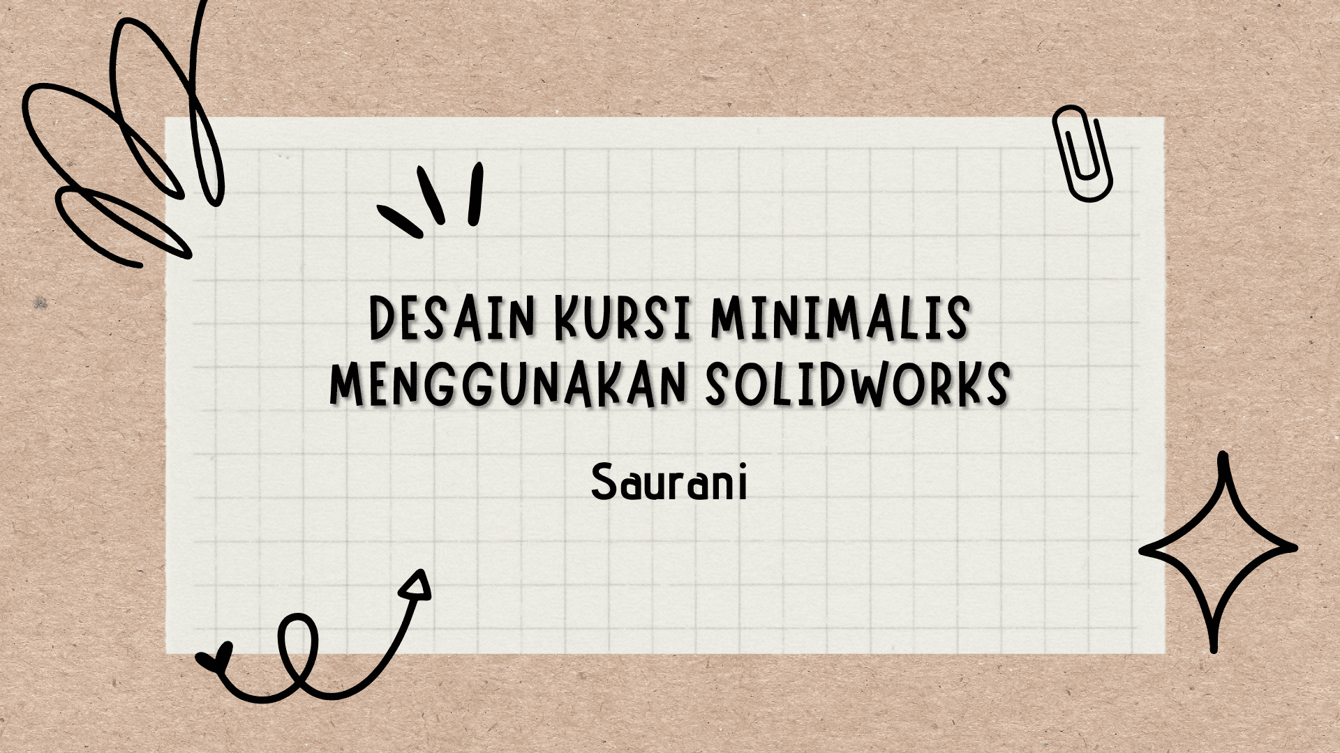 Desain Kursi Minimalis Menggunakan Solidworks slide 1
