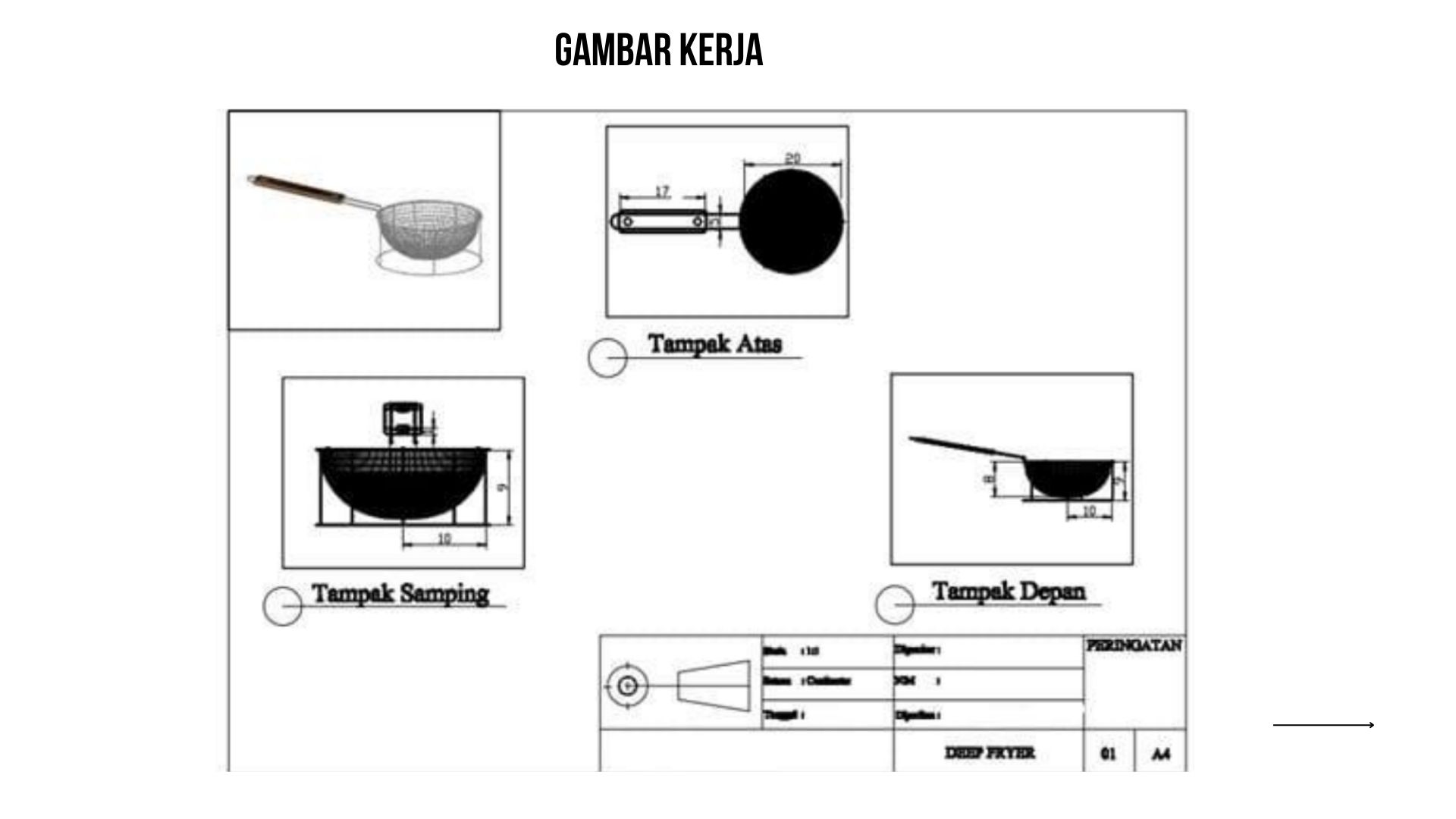 Deep Fryer menggunakan AutoCad slide 3