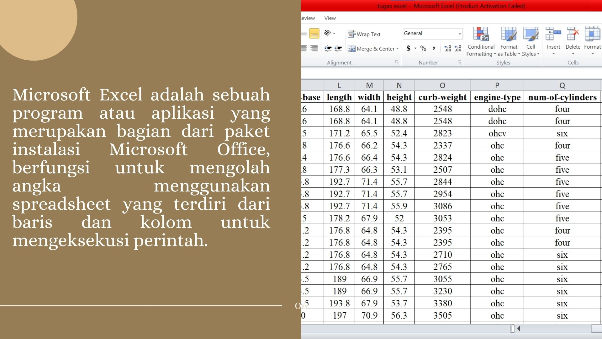 Merapikan data excel dan membuat scatterplot slide 2
