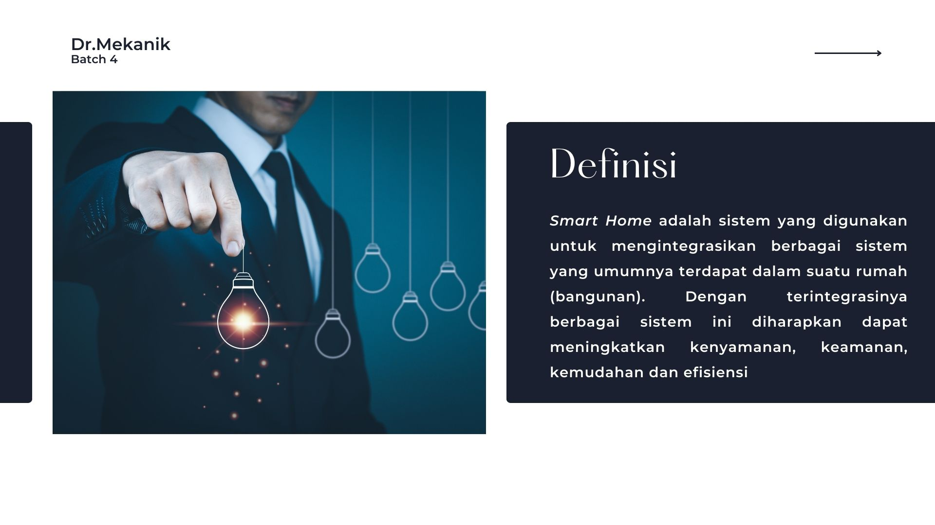 Smart home menggunakan sistem suara slide 1