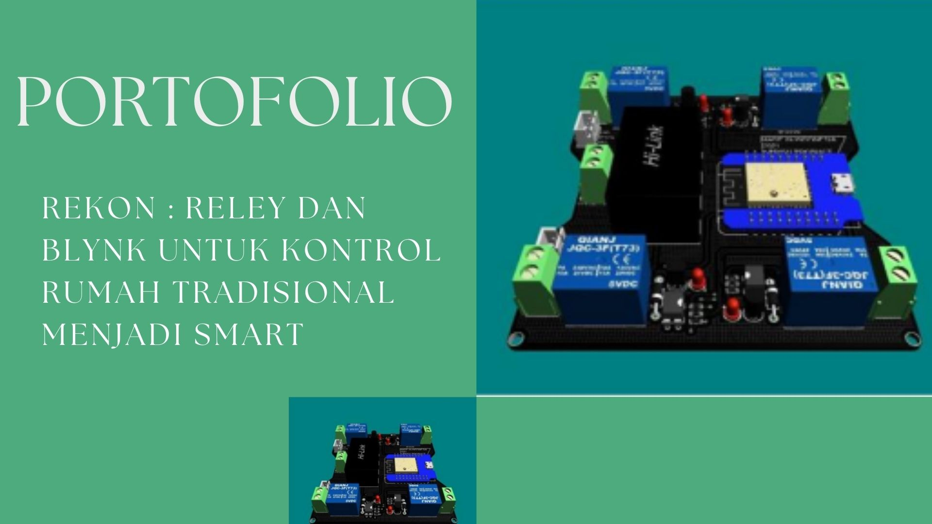 Rekon : Reley dan Blynk untuk Kontrol Rumah Tradis slide 1