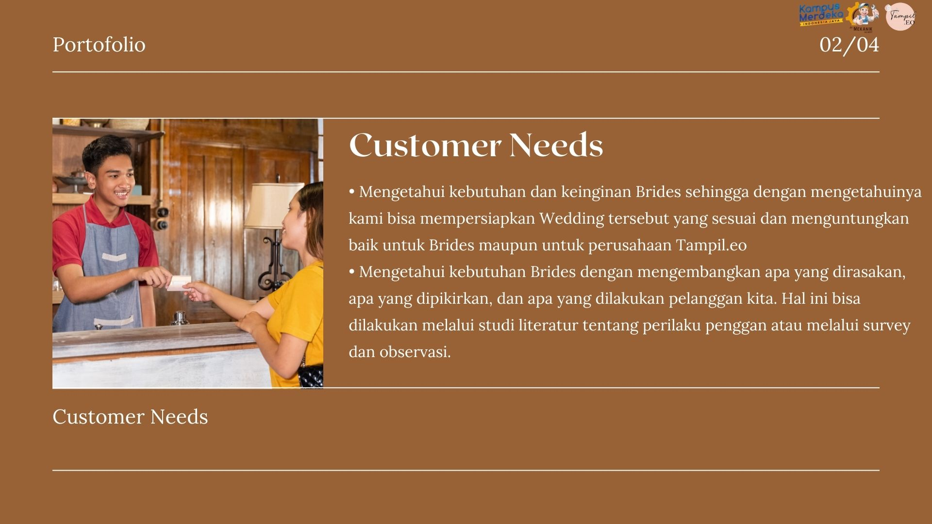 Analisis 3C Marketing Mix Jasa WO slide 1