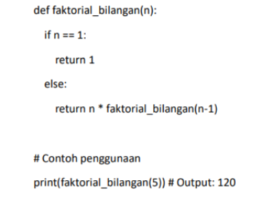 program python fungsi faktorial & bilangan slide 2