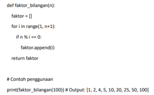 program python fungsi faktorial & bilangan slide 3