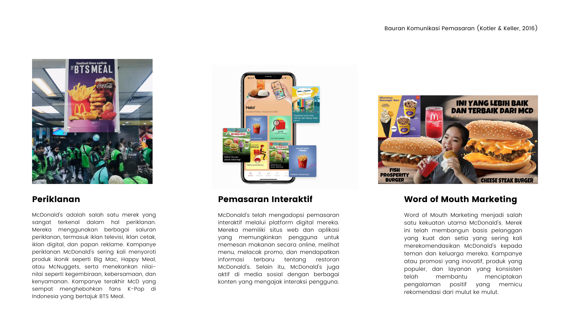 Analisis Komunikasi Bauran Pemasaran Merek McD slide 1