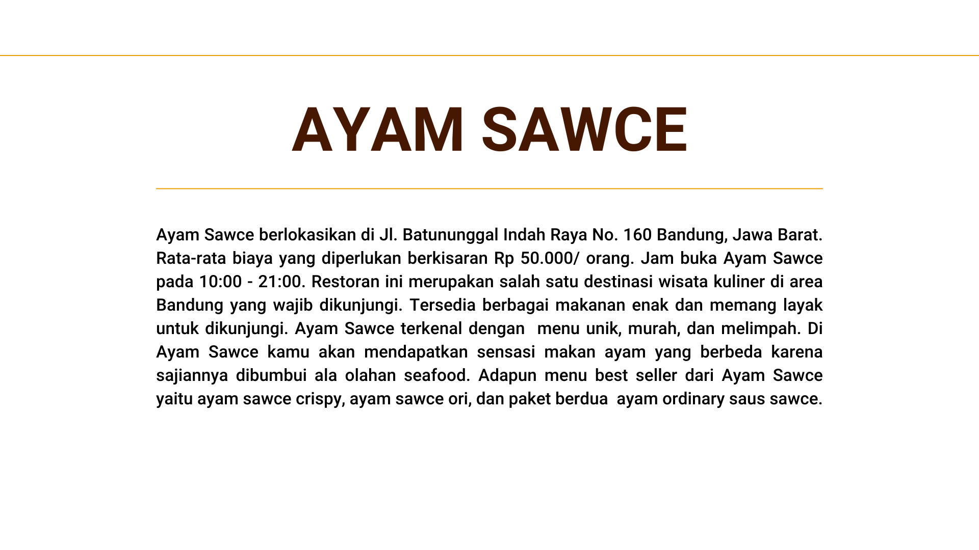 Analisis K3 OSHA Ayam Sawce in Bandung City slide 2