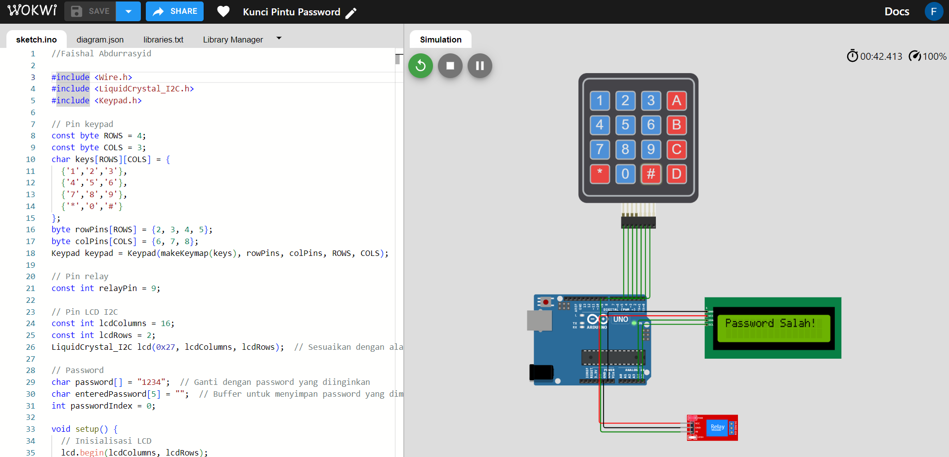 KUNCI PINTU DENGAN PASSWORD MENGGUNAKAN ARDUINO slide 3