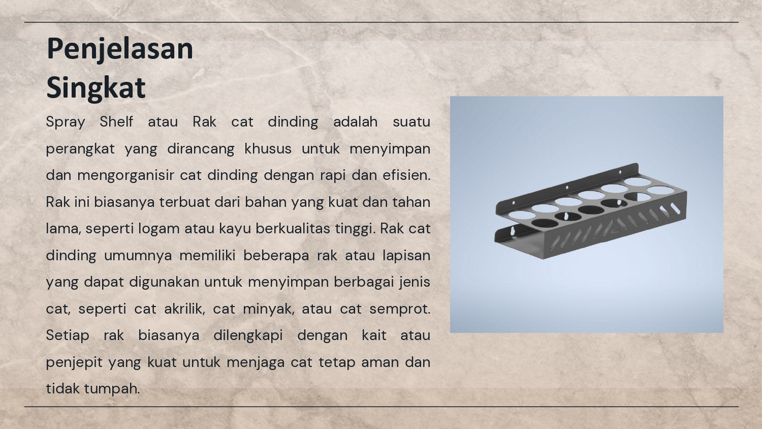 DESIGN SPRAY SHELF slide 1