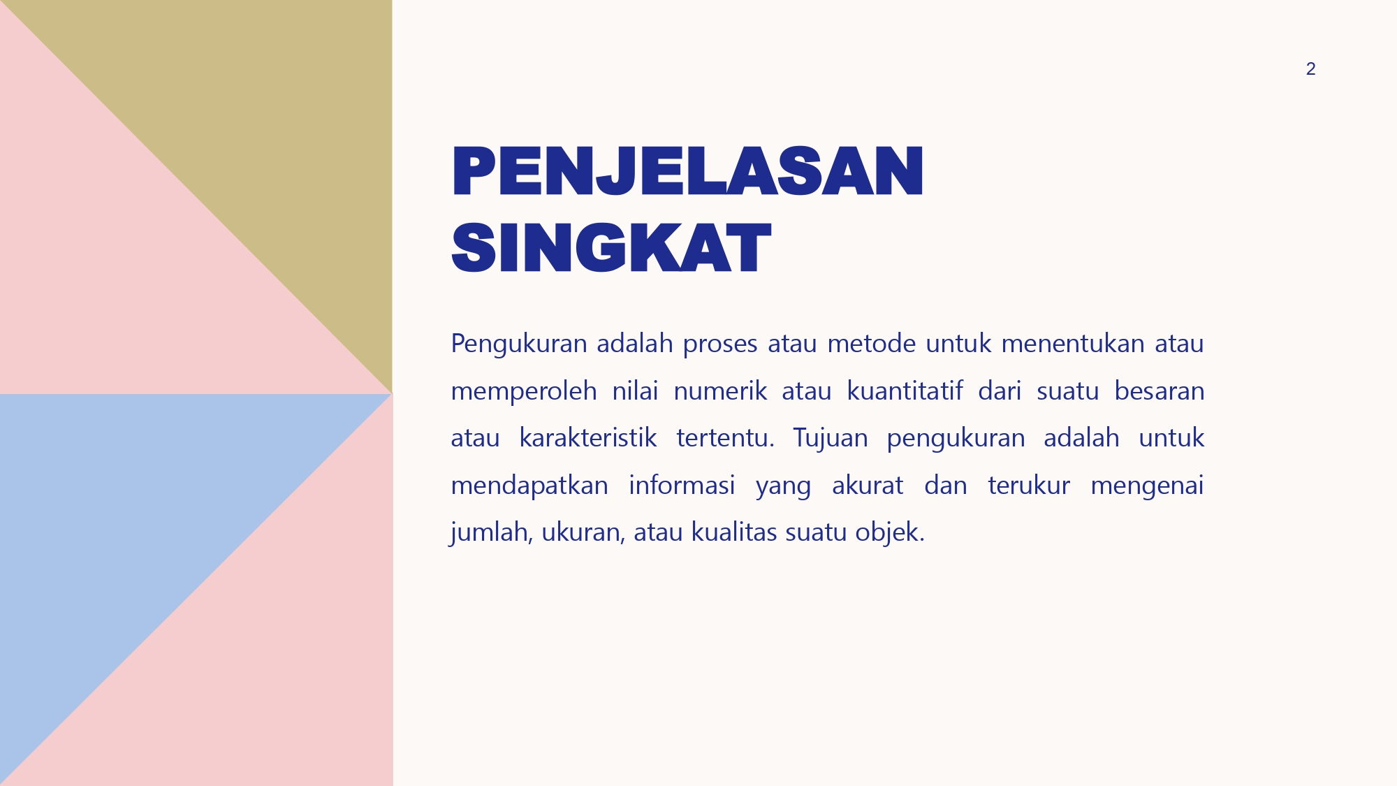 PENGUKURAN MENGGUNAKAN ALAT UKUR PENGGARIS slide 1