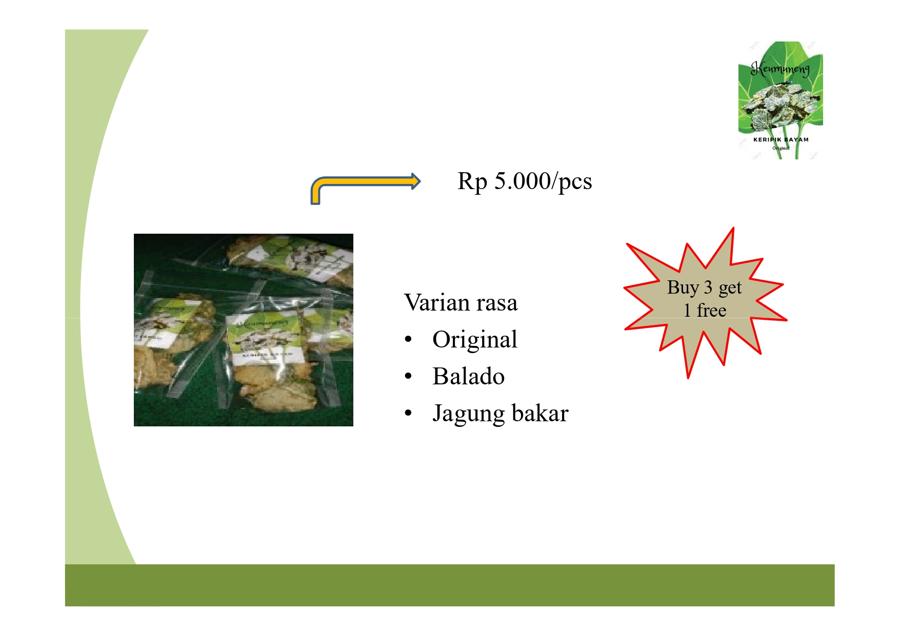 Keripik Bayam slide 2