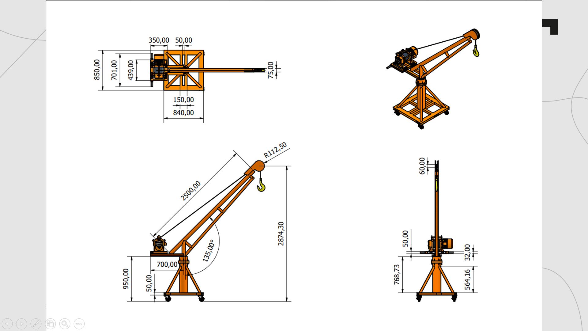 Desain Mini Crane slide 2