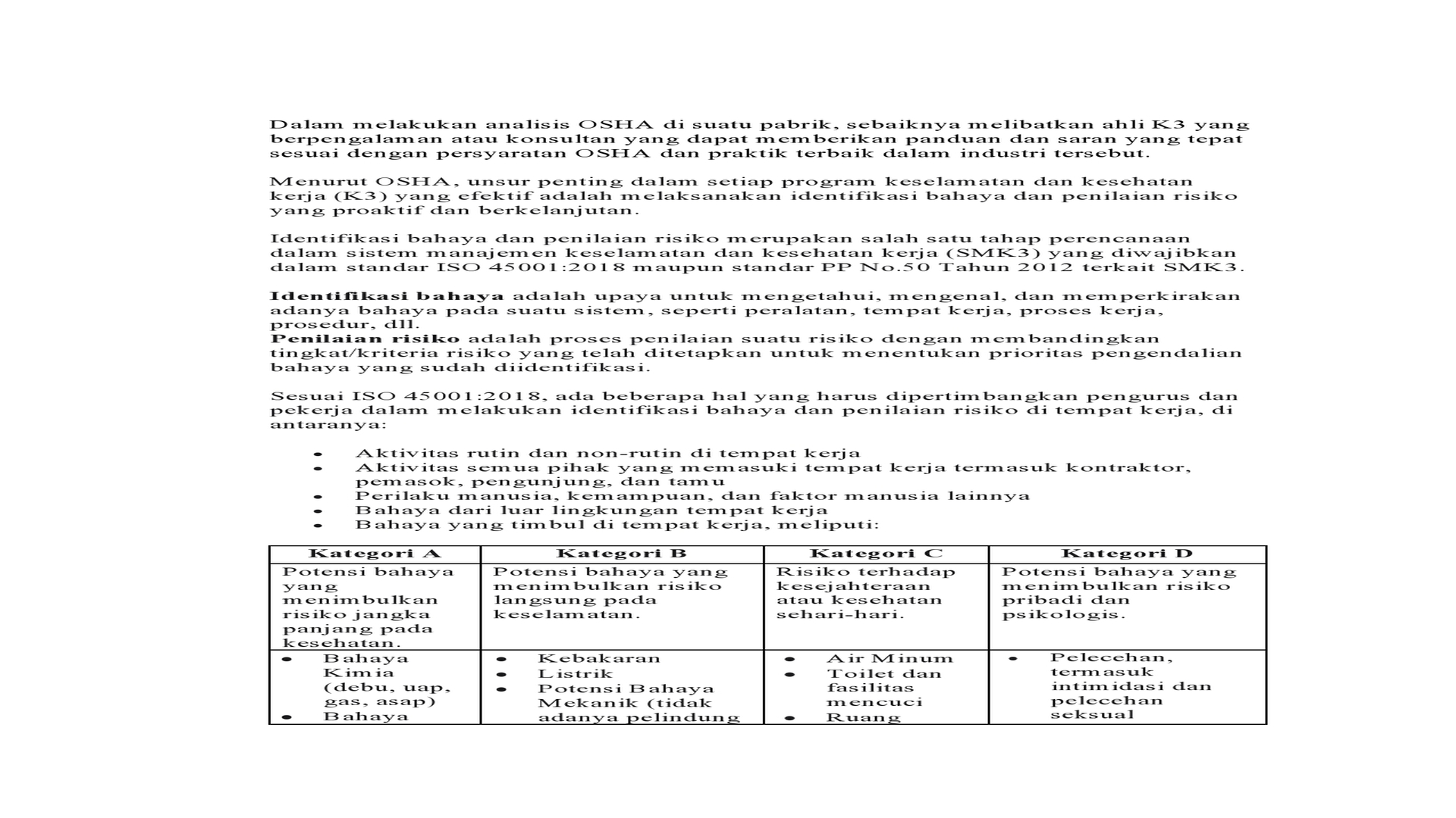 Analisa K3 Aturan osha slide 2