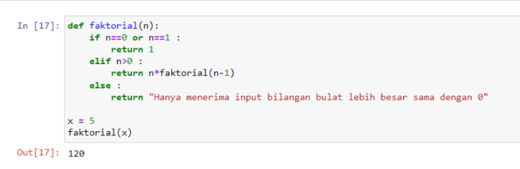 Program Python Faktorial dan Faktor Bilangan slide 1