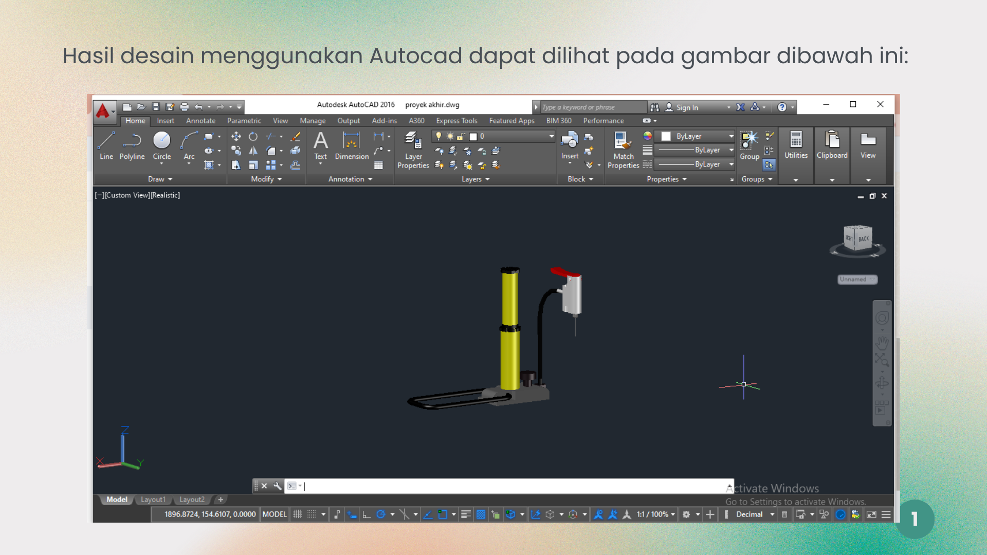 Desain Pompa Angin Menggunakan Autocad slide 3