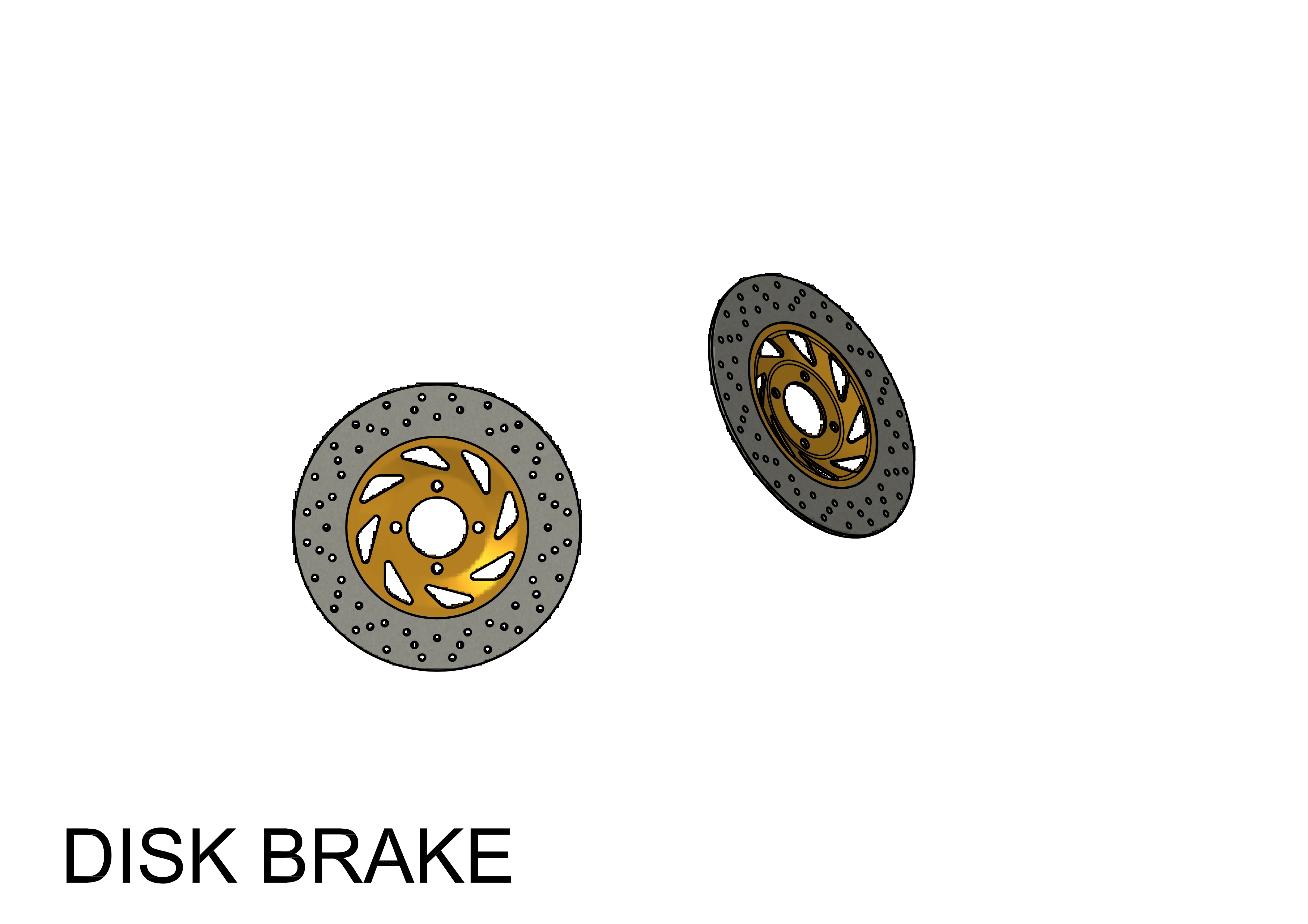 Gambar Teknik Mesin dan CAD, -Desain Disc Brake slide 2