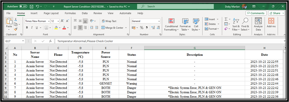 System Information for Condition Monitoring Server slide 3