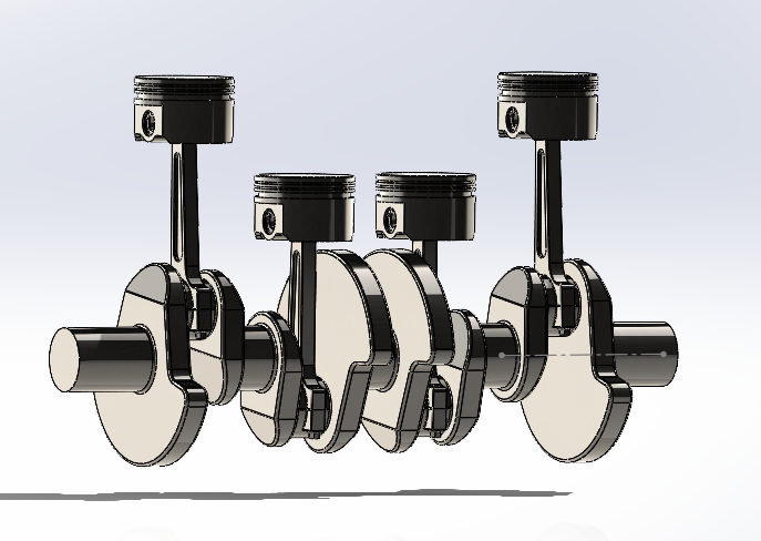 Portofolio Detail >> Design Crankshaft 4 Piston