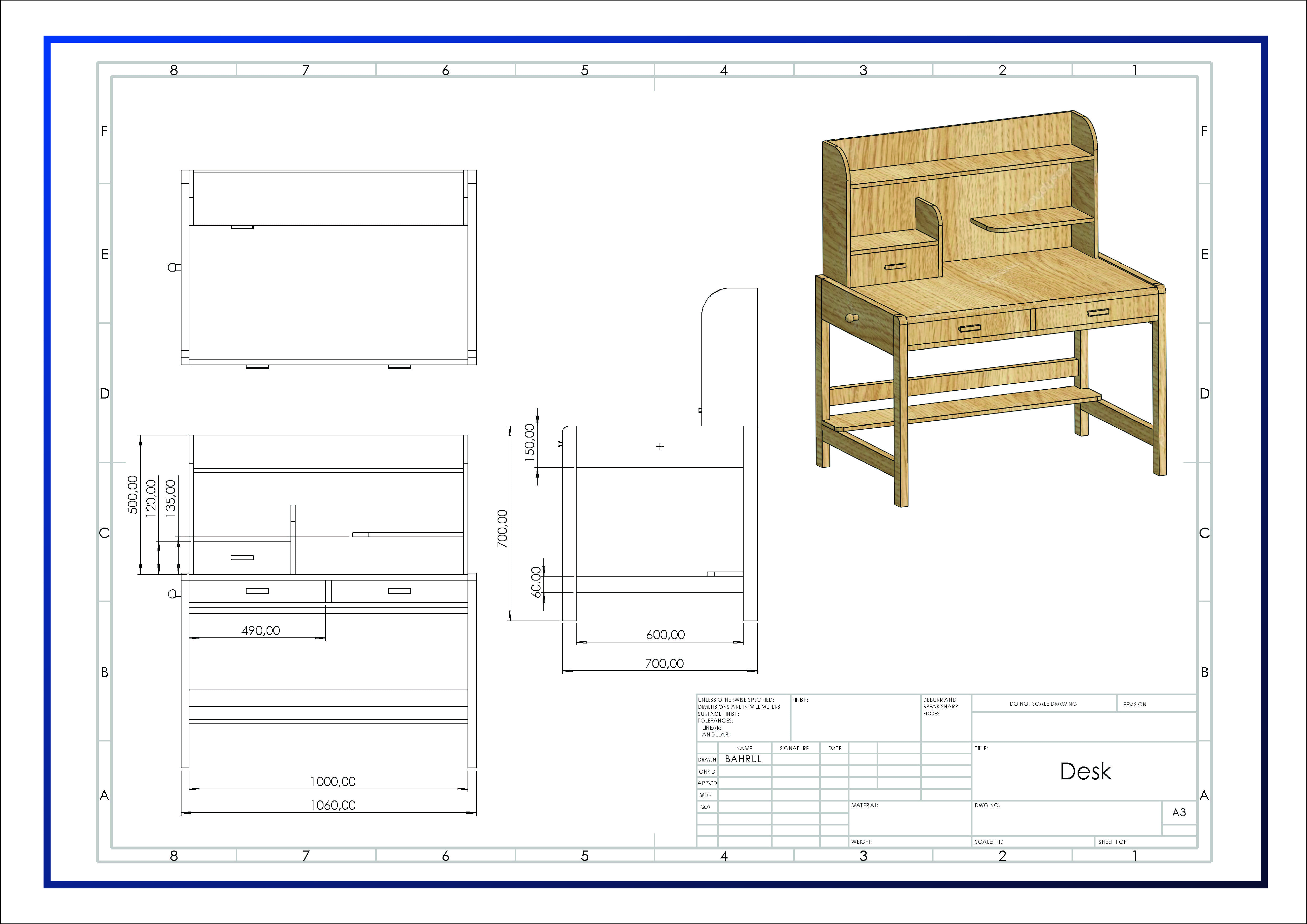 Desain meja belajar minimalis slide 2