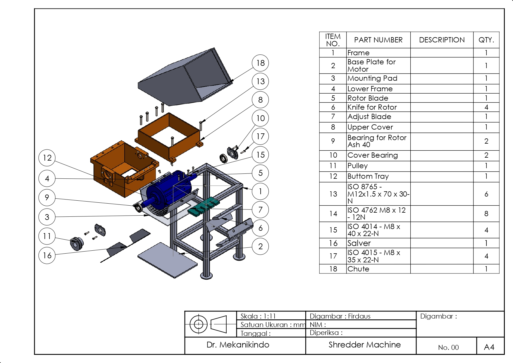Shredder Machine Alat Pemotong Pencacah Rumput slide 2