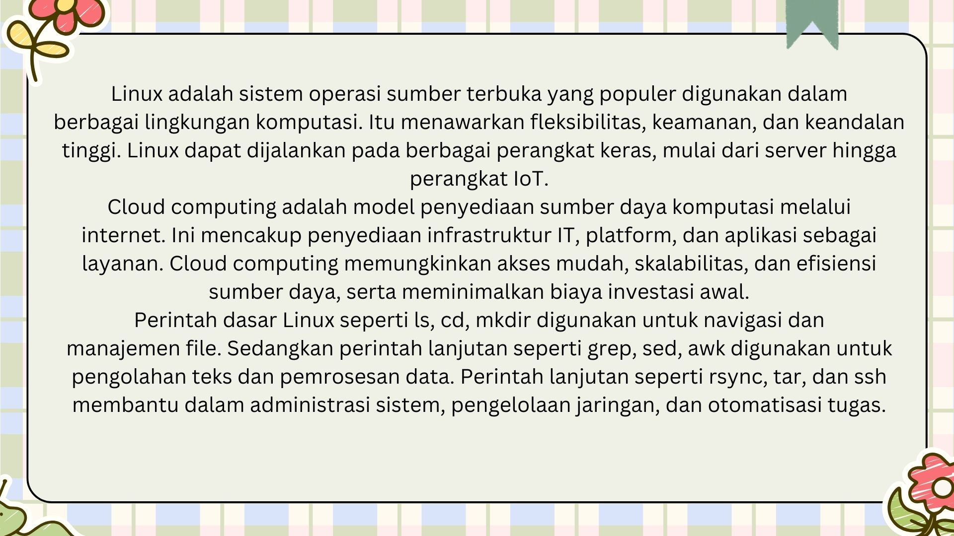 Tugas akhir pengenalan linux slide 1