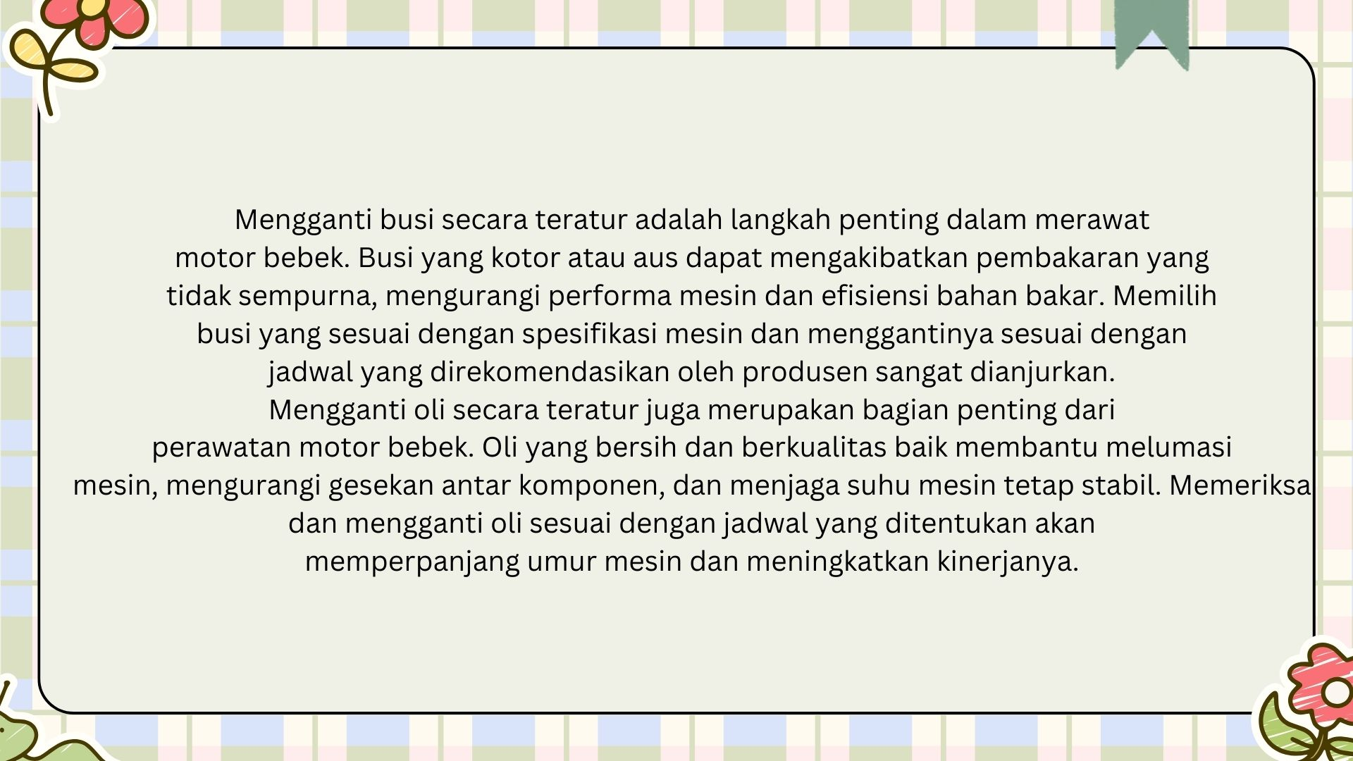 Tugas akhir Basic service motor bebek slide 3