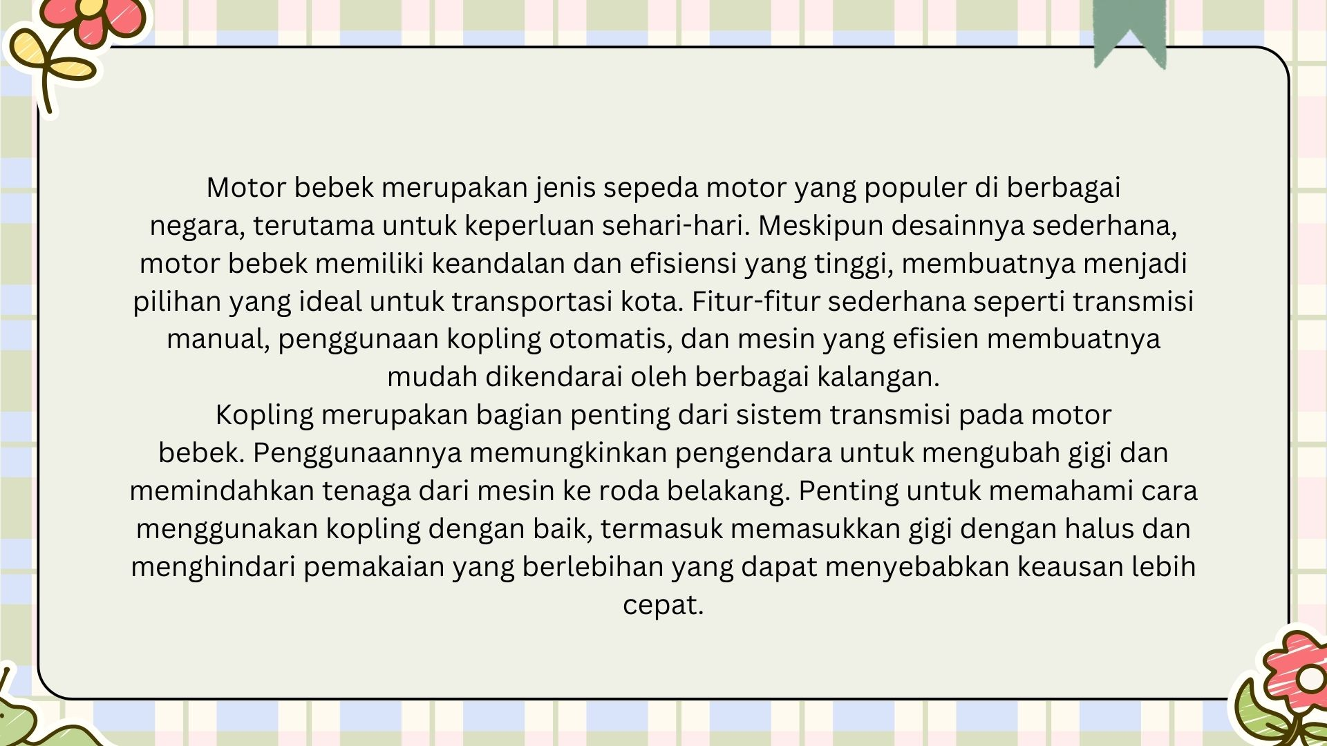 Tugas akhir Basic service motor bebek slide 2