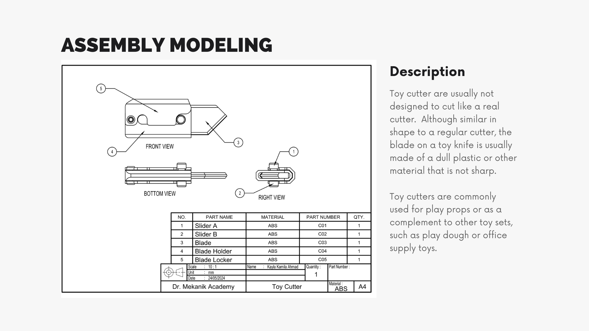 Design a Toy Cutter with Autodesk AutoCAD slide 3