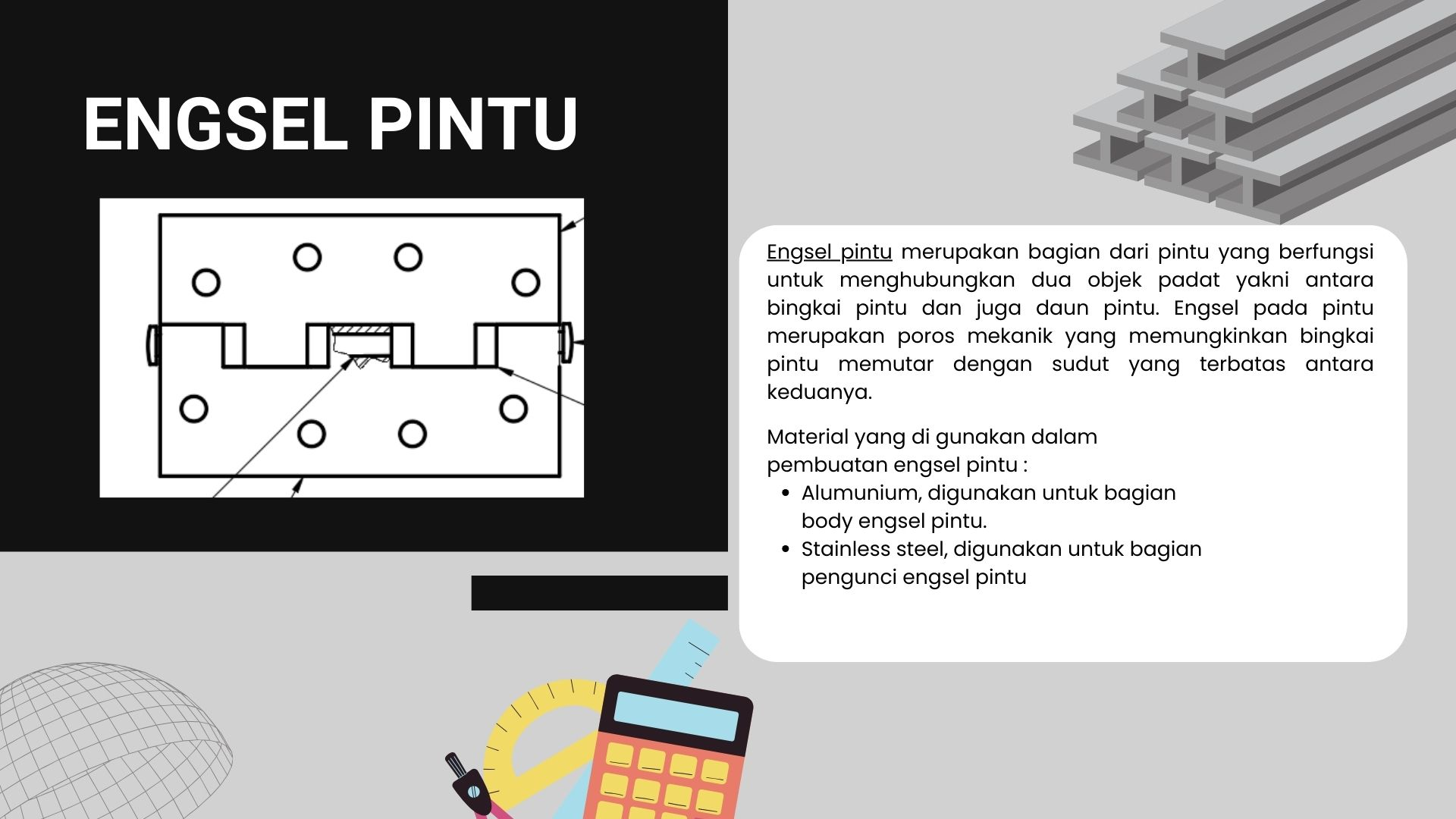 Pemilihan Material Engsel Pintu slide 1