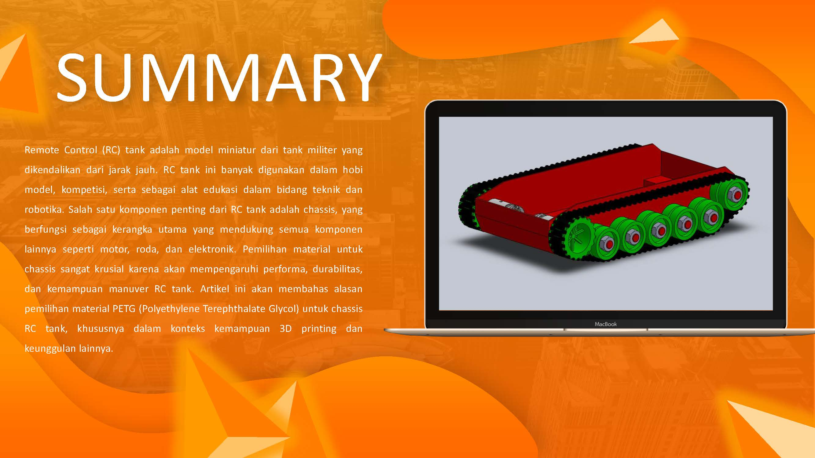 PEMILIHAN MATERIAL CHASSIS RC TANK slide 1