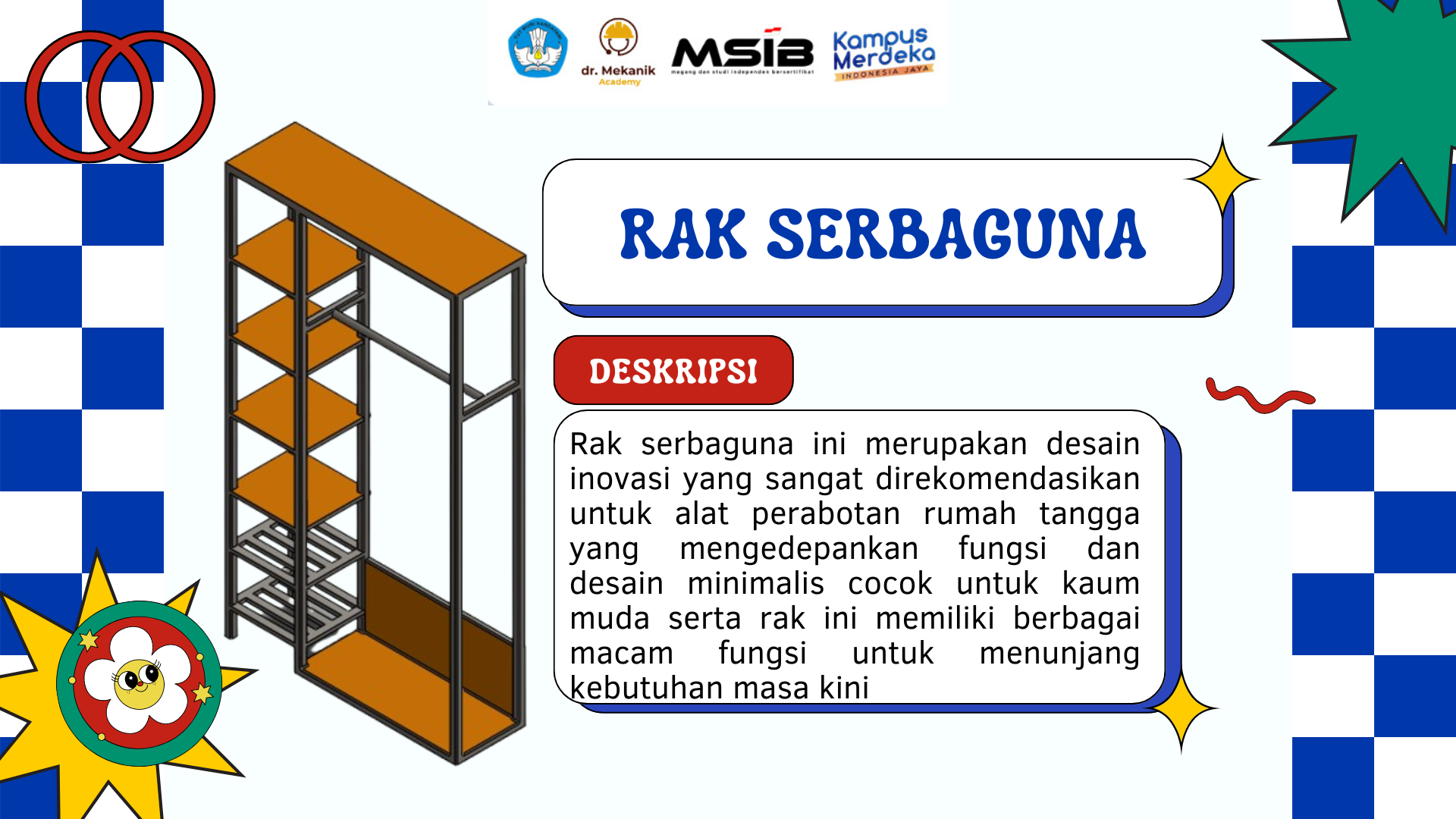 DESIGN RAK SERBAGUNA DENGAN SOFTWARE SOLIDWORK slide 1