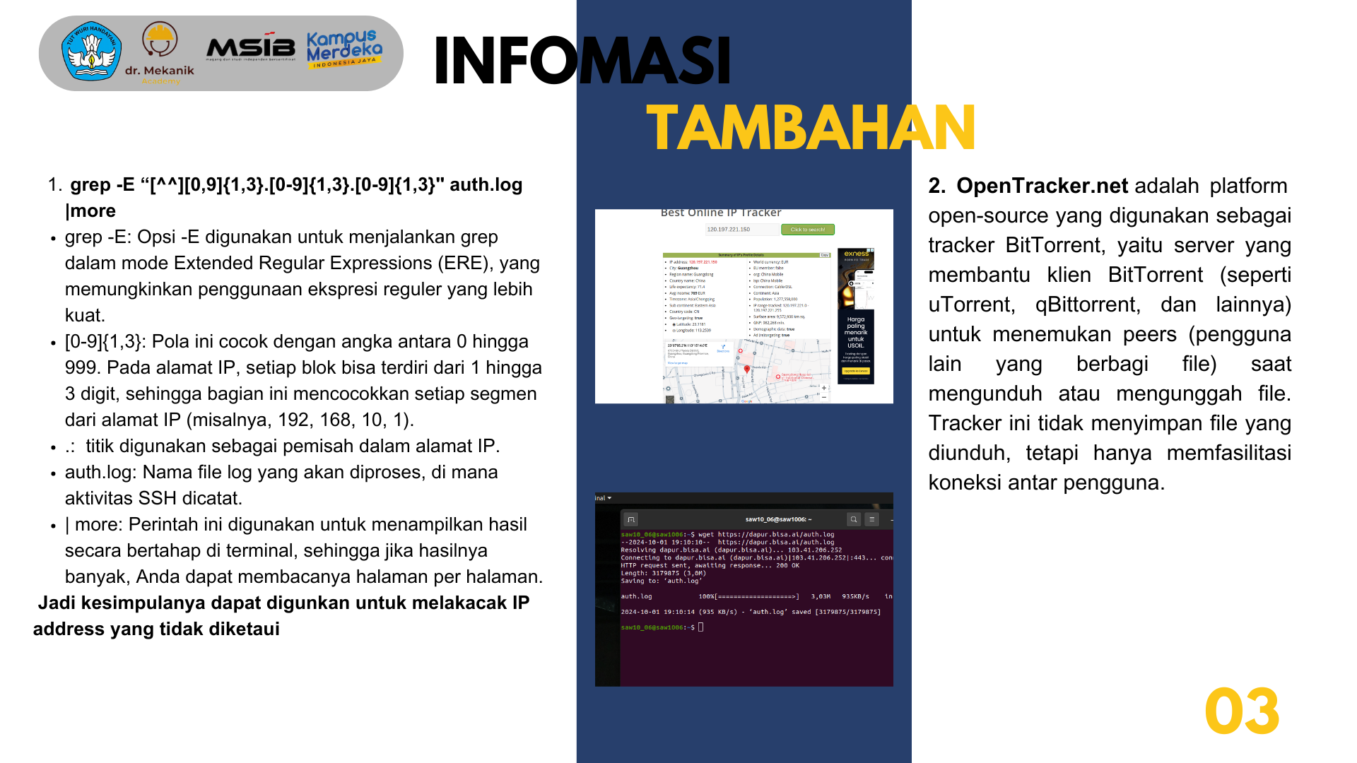 Analisis Log SSH Untuk Memfilter IP Berdasarkan Ne slide 3