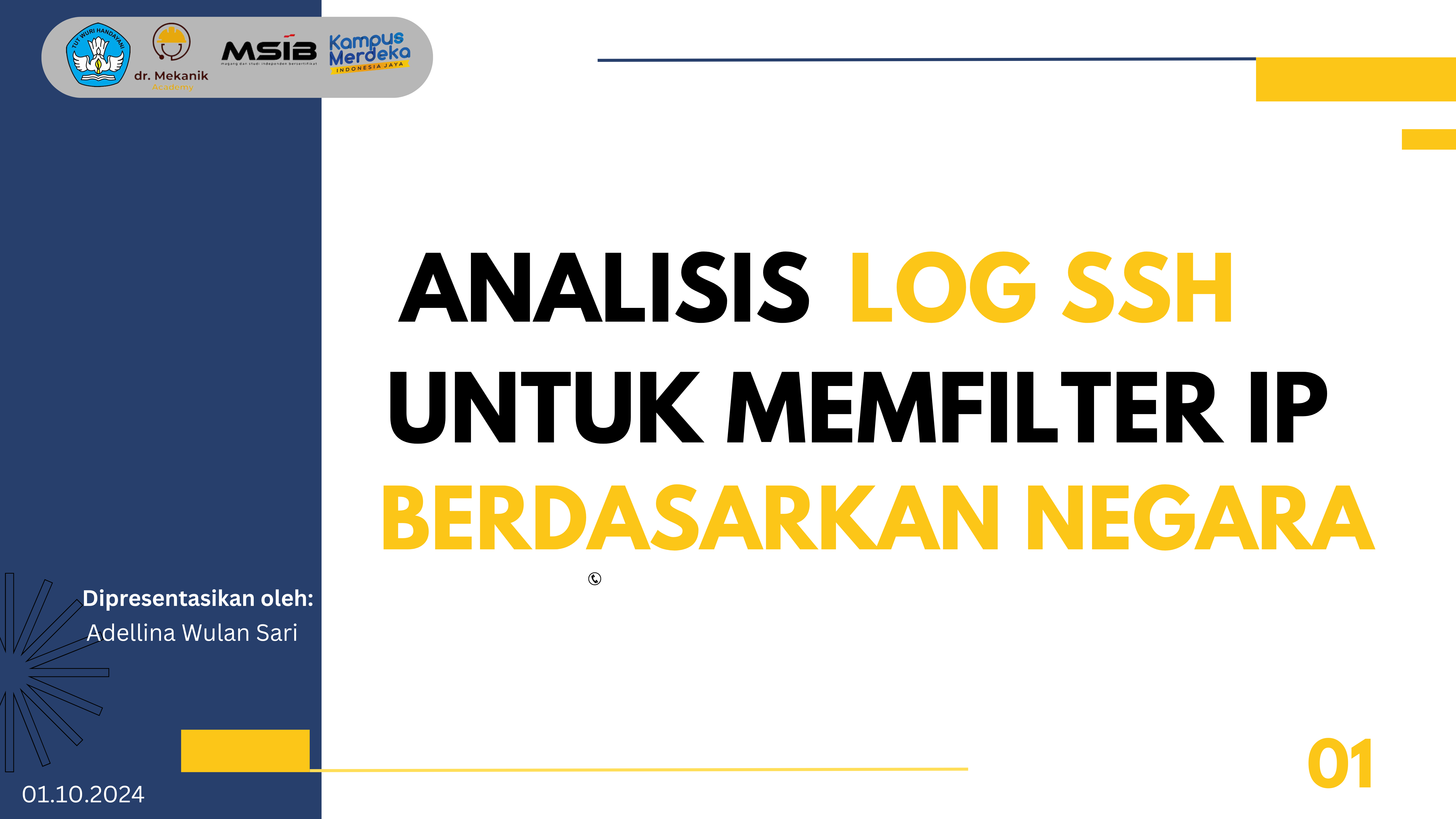 Analisis Log SSH Untuk Memfilter IP Berdasarkan Ne slide 1