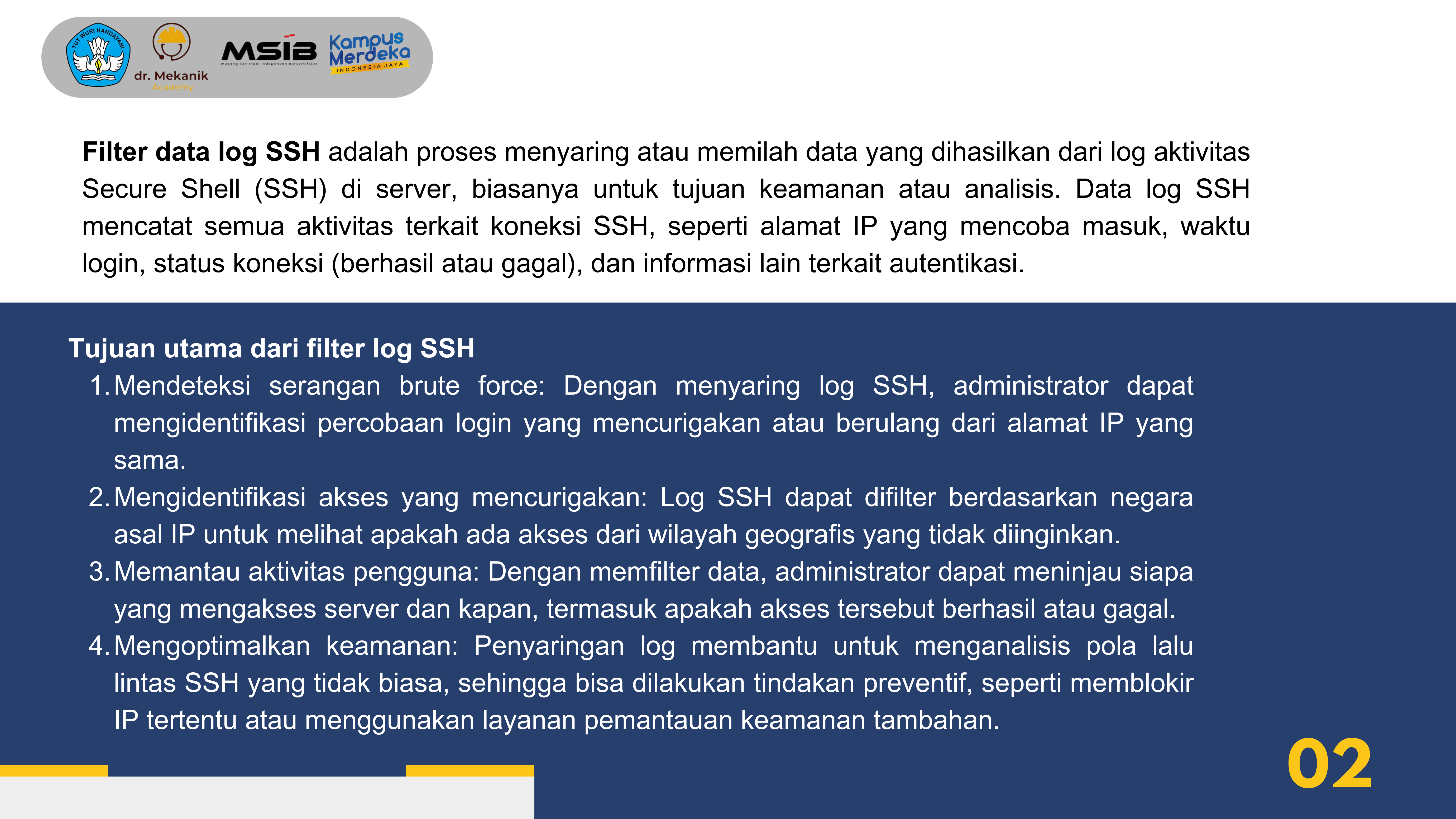 Analisis Log SSH Untuk Memfilter IP Berdasarkan Ne slide 2