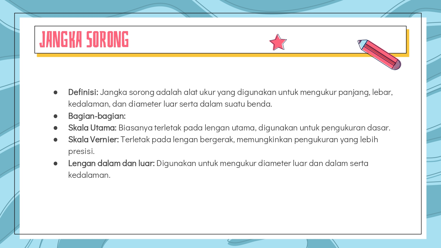 Pengukuran Benda Menggunakan Jangka Sorong slide 1