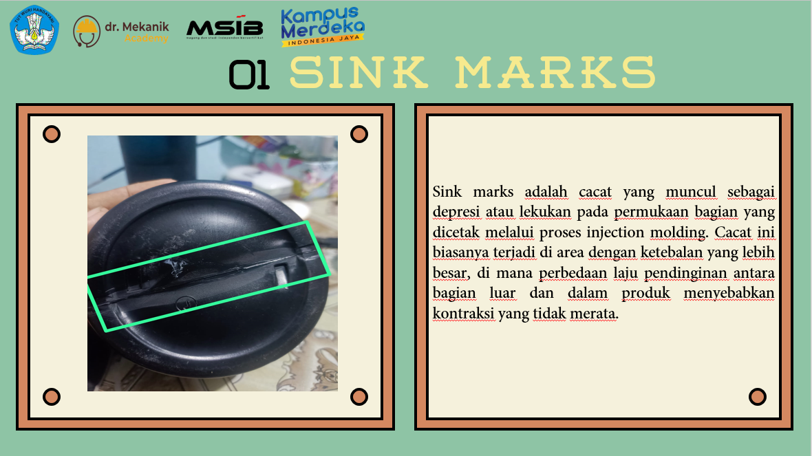 ANALISIS PRODUK CACAT PADA INJECTION MOLDING slide 1