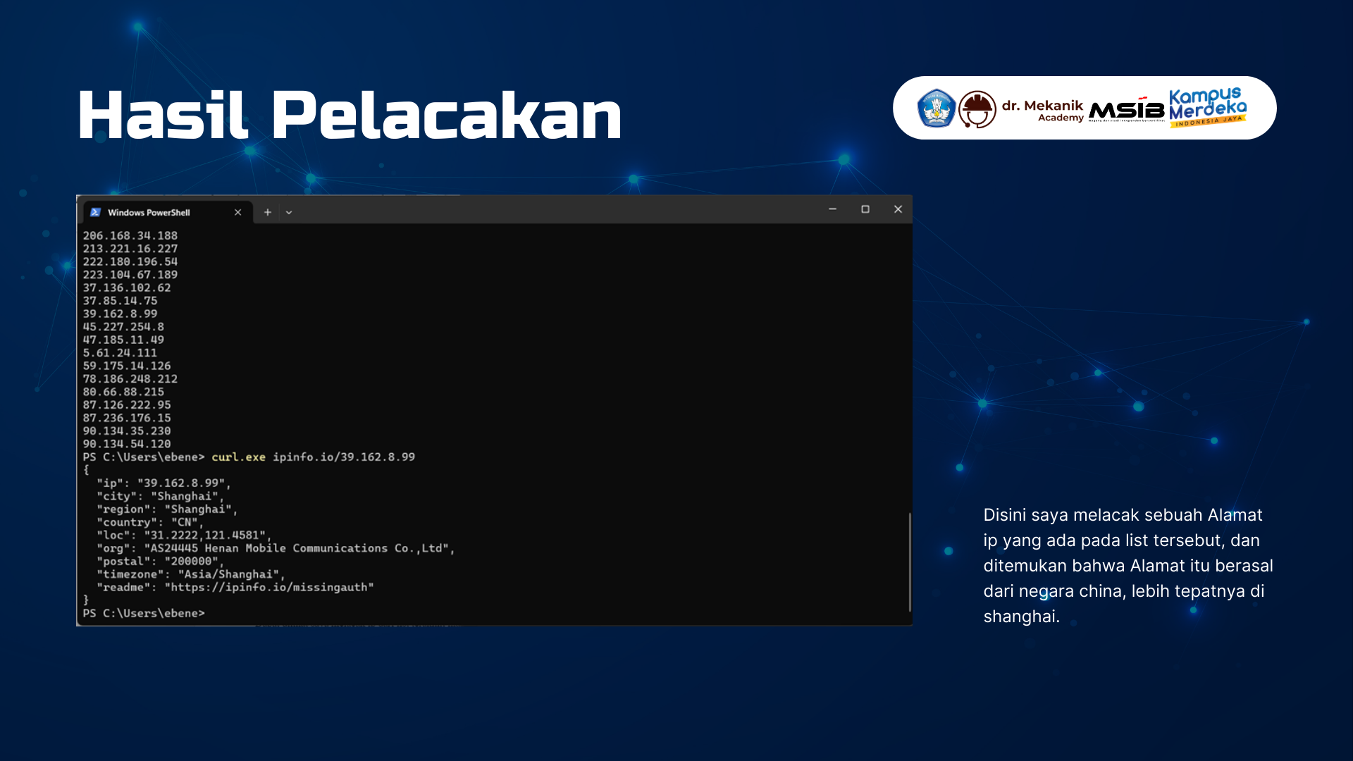 LACAK LOKASI DARI IP ADDRESS slide 3